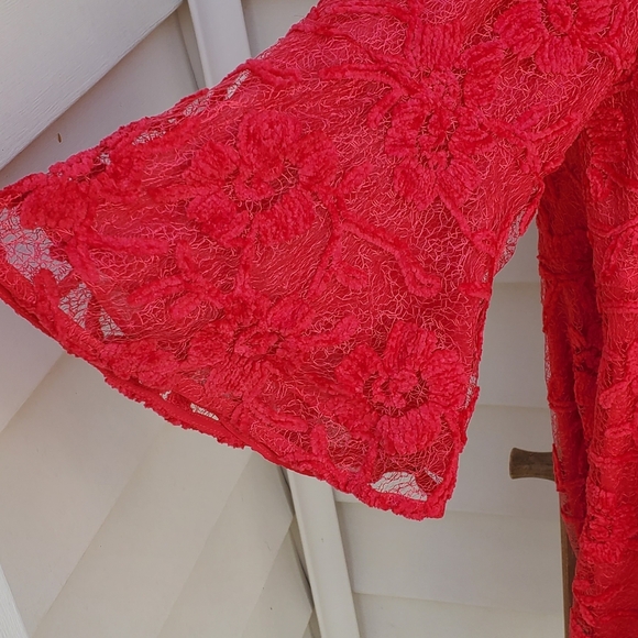 Free People Le Fleur Red Mini Dress Size S - Picture 5 of 8